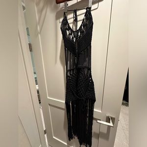 Hand woven bikini cover-up dress; worn once